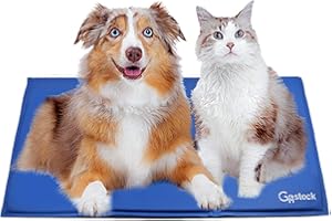 GoStock Kühlmatte für Hunde, Kühlmatte für Haustiere Ungiftiges Gel-Selbstkühlende Matte für Hunde und Katzen, Pet Cooling Mat Hund Cooler Pad für Kisten, Zwinger und Betten (90 * 50cm)
