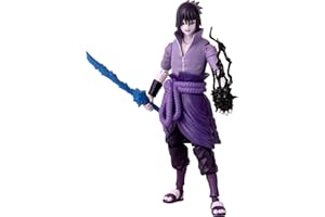 BANDAI - Anime Heroes - Naruto Shippuden - Sasuke Uchiwa Anime Heroes Figura da 17 cm - Figura snodata di Sasuke Rinnegan/Mangekyo Sharingan - Giocattolo per bambini dai 4 anni in su - 36962