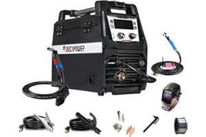 Decapower SYNMIG 200A Poste a Souder MIG avec san gaz Synergie MMA MIG MAG FLUX LIFT TIG 4 en 1 Équipement de soudage (PACK 4)