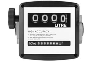 HAOWECIB Medidor mecánico, medidor de flujo, medidor de flujo de bomba del 1% Medidor de flujo de combustible diesel digital de 1 pulgada 4 para medir aceite combustible diesel queroseno gasóleo