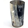 HORNCRAFT Ox Horn Beaker Cup | Polished Finish | 5-6 Inches | Holds 300ml - 350ml | Drinking Horn Cup | Genuine Ox Horn | Horn Cup with Ox Horn Base | Beer Tumbler | Drinking Vessel