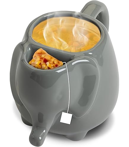 Puckator Tazza Originale Con Manico A Forma Di Elefante - SMUG21, Ceramica Multicolore, 400ml, Regalo Divertente - 3