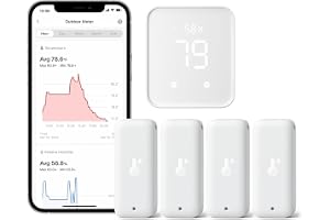 SwitchBot Matter Termometer Hygrometer Inomhus och Utomhus 4-pack med Hub2, IP65 vattentät temperatur- och fuktighetssensor