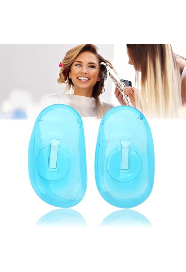 Copri Orecchie Per Doccia E Tintura Capelli - Set 4 Pezzi In Silicone - Impermeabili E Riutilizzabili - Foto 8