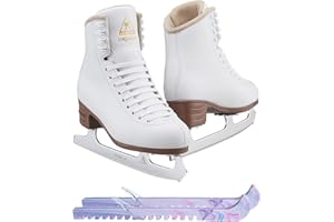 SKATE GURU Jackson Ultima Figure Ice Skates for Women and Girls with Free Guardog Skate Guards
