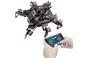 Adeept RaspClaws Hexapod Spider Robot Kit for Raspberry Pi 4/3 Model B+/B, STEAM Crawling Robot, OpenCV Target Tracking, Video Transmission, Raspberry Pi Robot with PDF Manual