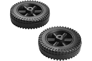 DRHOMEAM 6" Grill Wheels Replacement Parts 2pcs Plastic Multi-functional Barbecue Grills Wheels(Black)