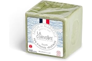 La Corvette, Le Cube Edition Limitée Savon de Marseille Olive, 300 g - Savon de Marseille traditionnel certifié naturel Cosmos NAT