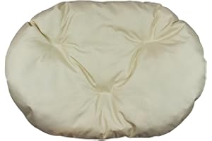 DAMIAN-WIKLINA Cojín para perros – Cojín para gatos – Tamaño ovalado 60 x 40 cm color crudo – Cama para perros – Cama para gatos – Colchón para perros o gatos – Lavable – Ideal para cestas de transporte o camas de