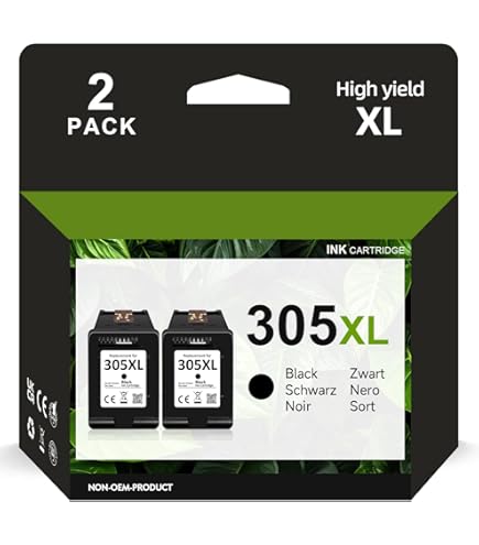 HP 305A　２本 HP 305 2-pack Black Original Ink Cartridges (packing may vary