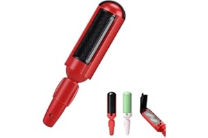 JIUHAO Pet Hair Remover Roller, Hair Removal Brush for Dogs Cats, Easy to Clean Pet Fur from Carpet, Furniture, Clothes,Rugs, Stairs, Bedding and Sofa Lint Remover Brush Pro Tool (Red)