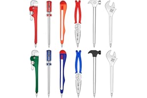 LATERN 12Pcs Novelty Ballpoint Pens, 16CM Hardware Hand Tool Shape Pens Black Ink Writing Pen Wrench Pliers Hammer Screwdriver Design for Kids Adults School Office Gift Stationary Supplies