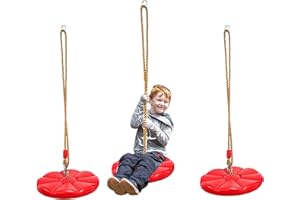 Aszaui Altalena per Bambini,Altalena da Giardino per Bambini,Corda per Altalena da Arrampicata,Altalena per Interni ed Esterni, Infantil,Arrampicata per Bambini Fino a 150kg (Rosso)