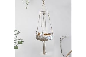 GUUFOO Hängende Katzenhängematte Handgewebtes Katzen Hängemattenbett Katzenschaukel Wandhängend Katzensitz Inner und Outdoor für Schlafen, Klettern