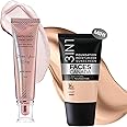 FACES CANADA Rose Glow Kit | Rose Gold Strobe Cream (30ml) + Warm Natural All Day Hydra Matte Mini Foundation (18ml) | Makeup Kit For Women (Combo Pack of 2)