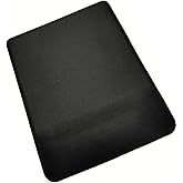 usin Bileklikli Desenli Bilek Destekli Kaymaz Taban Bilgisayar Notebook Mouse Pad (Siyah D&uuml;z)