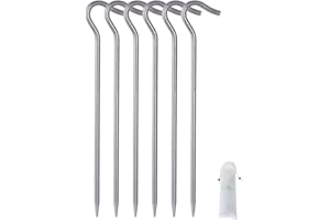 iBasingo Chevilles en Alliage De Titane Clous De Tente De Camping Piquets De Tente Ultra-LéGers Clous d'herbe Portatifs Goupille De Mise à La Terre Robuste Quincaillerie pour Tente 6/8/12pcs/lot