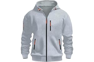 MEDUOLA Herren Kapuzenstrickjacke Sportjacke Jogging Hoodie Jungen & Männer Sweatshirt Reißverschluss Tasche Multifunktionale Strickjacke Hoodie