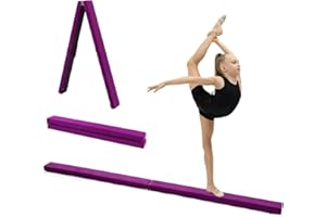 JF HOME BLISS 7FT 2.1M Folding Gymnastics Balance Beam for Kids – Gymnastics Equipment for Home Girls, Non-Slip Suede Surface, Portable & Foldable Gymnastic Beam for Training, Beginner to Pro