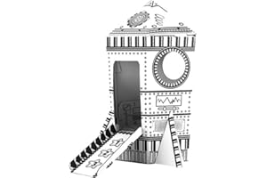 MILISTEN Cardboard Playhouse Children Paper House for Kids to Color