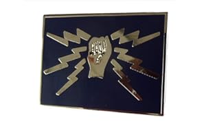 The England Store RAF badge. Royal Air Force telecommunications fist and sparks lapel Badge