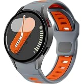 Rongep Samsung ile Uyumlu &Ccedil;ift Renkli Pin-and-Tuck 20mm Kordon Galaxy Watch 7/6/5/4 Serisi i&ccedil;in Galaxy Watch 7 Kordon (40mm/4
