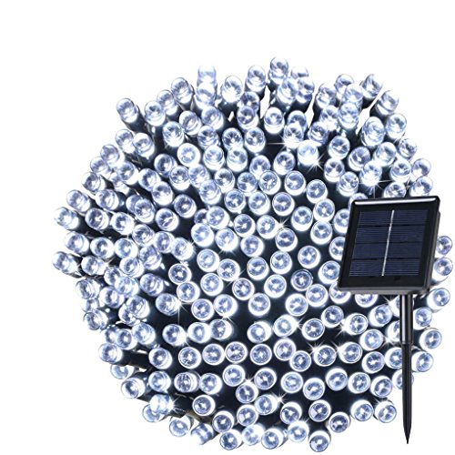 Solar LED Lichterkette mit 200 LEDs wasserdicht als Außenbeleuchtung, Deko-Beleuchtung, Garten-Beleuchtung, Party-Licht
