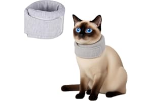 JYNXOR Collare Per Gatti,Collari Protettivi per Gatto,Collare Elisabettiano Gatto Anti-Leccamento Per Gatti,Collare MorbidoRegolabile,Articoli Per Animali Domestici(XS,Grigio)