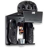 Stasdock - Premium Wall Mount Bike Storage system - For Race Bicycles - Bike Shelf - Race bike wall bracket also for helmet a