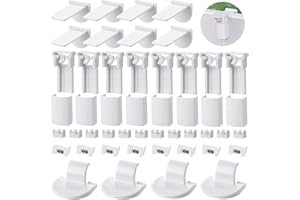 WYTNB 48 sztuk części zamiennych, uchwyty zaciskowe, lekkie, regulowane uchwyty plisowane, akcesoria bez wiercenia z zatyczkami, tworzywo sztuczne, roleta plisowana, uchwyt zaciskowy do żaluzji