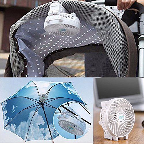 Bestfire Tragbarer Mini Ventilator batteriebetrieben Lüfter, 131011 Lüfter Persönlichen Lüfter faltbar Büro mit 18650 Akku für Haus und Reise - 8