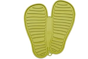 ‎SANNI SHOO Sanni Shoo, Shoo.pad, Flexible, waschmaschinen-Feste Schuh-Abtropf-Matte, Schuhablage, Schuhabtropfschale, Abtropf- und Schmutzfang-Matte für Schuhe L (bis Schuhgrösse 47), grün