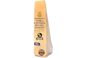 Parmigiano Reggiano Dop 36 mesi da Allevamento e Agricoltura Sostenibili - Premiata Produzione Artigianale dal 1949 - Formaggio Naturalmente Privo di Lattosio ANTICA LATTERIA DUCALE (500g - 1pz)