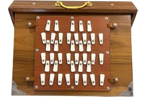 Amilav Collections Strauchbox mit 3 Oktaven, Teakholz, braun, C-Schlüssel, traditioneller Stil, inklusive Tragetasche