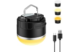Uppladdningsbar LED-campinglykta 1000 LM, multifärgsbärbara tältlampor, IP65 vattentät, magnetisk bas, 4000 mAh nödhängande lampa, strömavbrott, vandring, tält, utomhus, hem