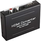 Extracteur HDMI Audio 4K x 2K,Ozvavzk Convertisseur HDMI vers HDMI Vidéo Extractor Audio SPDIF/Optique RCA (L/R) Stéréo 3D po