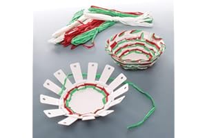 Baker Ross Christmas Basket Weaving Kits, Festive Arts and Crafts (Pack of 4)