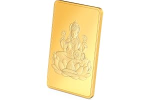 Joyalukkas 24K 999 Purity | 1 gram | Pure Gold Bar | Rectangle Shape | Lakshmi Design.