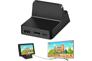Station d'accueil pour Nizirioo Switch/Switch OLED : station d'accueil portable pour TV, mini commutateur, station de charge avec port HDMI 4K et port USB 3.0