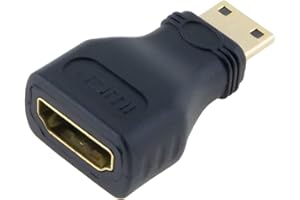 SeKi Adapter HDMI A gniazdo na mini HDMI typ C męska; gniazdo na wtyczkę; pozłacane złącza - czarny, 85117