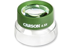 Carson HU-55 4.5x BugLoupe Easy Viewing Magnifier, Green