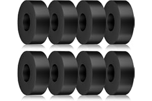 SAVITA 8 Piezas Espaciador de Goma, 4cm de Diámetro Exterior 1,2cm de Diámetro Interior 1cm de Grosor, Arandela de Goma Almohadillas de Amortiguación de Vibraciones Mecánicas Casquillos de Goma