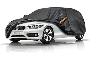 Kayme Bâche Voiture Étanche Respirante Compatible avec BMW 1 Serie E87/E81/F20/F21/F40 (2004-2025), 7 Couches Housse de Protection Voiture Extérieur, Contre Pluie Soleil Poussière avec Zip.