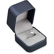 Papten Boîte à Bagues En Velours à 3 Emplacements Pour Bague De Mariage