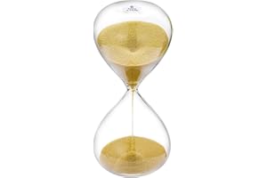 SuLiao Clessidra 60 minuti Oro Hourglass Sabbia Timer, 1 ora, Grande Sabbia, Grande Clessidra 60 minuti per bambini, casa, scrivania, ufficio, aula