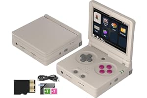 Whatsko RG35XXSP Console de Jeu Portable Rétro avec 5500+ Jeux,Ecran Flip 3.5 inch IPS Screen Linux System,Support HDMI TV Output 5G WiFi Bluetooth 4.2 Built-in 64G TF Card(Gris)