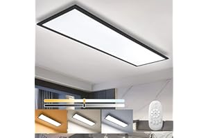 ‎AIMOSEN Dimmbar Deckenleuchte LED Panel 100x25 cm mit Fernbedienung, 28W Rechteckig Leuchten Deckenlampe mit Memory Funktion, 2700K-6500K Warm Natur Kalt Weiß Deckenpanel für Schlafzimmer Wohnzimmer Küche