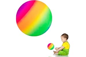 KOBOKO Bouncy Kickball, Ball für PVC Ball Kinder, Ball Kinder Draußen, Kinderball, Mehrfarbig Regenbogen Ball Kinder, Bälle für Kinder, Spielball Kinder, Kinder Ball für Indoor Outdoor 9-Zoll - Regenbogen