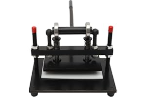 HarBin-Star 38 x 31 cm Cutter manuel pour cuir - Machine à embosser - Plaque en acier - Presse à gaufrer pour cuir