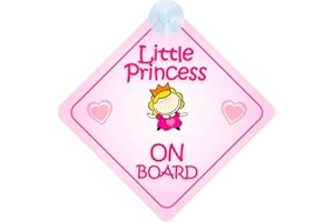 QG Ltd Little Princess on Board Car Sign for Children/Baby Girls Non Personalised Character Theme